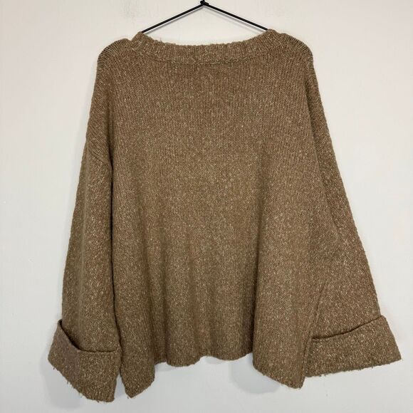 Anthropologie Maggie Bell Sleeve V Neck Sweater M - Picture 6 of 8